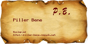 Piller Bene névjegykártya